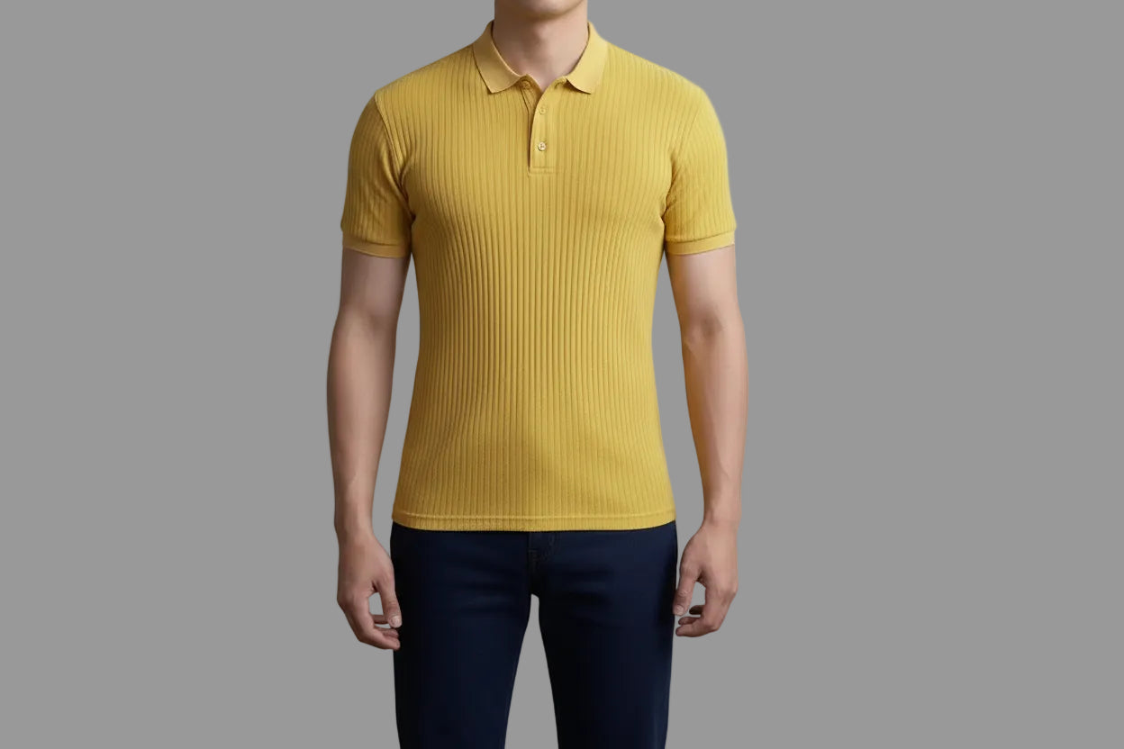 Men’s Summer Lightweight Polo Shirt - Slim-Fit Casual Lapel Top