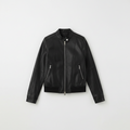 Slim-Fit Locomotive Style Faux Leather Jacket – Chic Commuter Moto Coat
