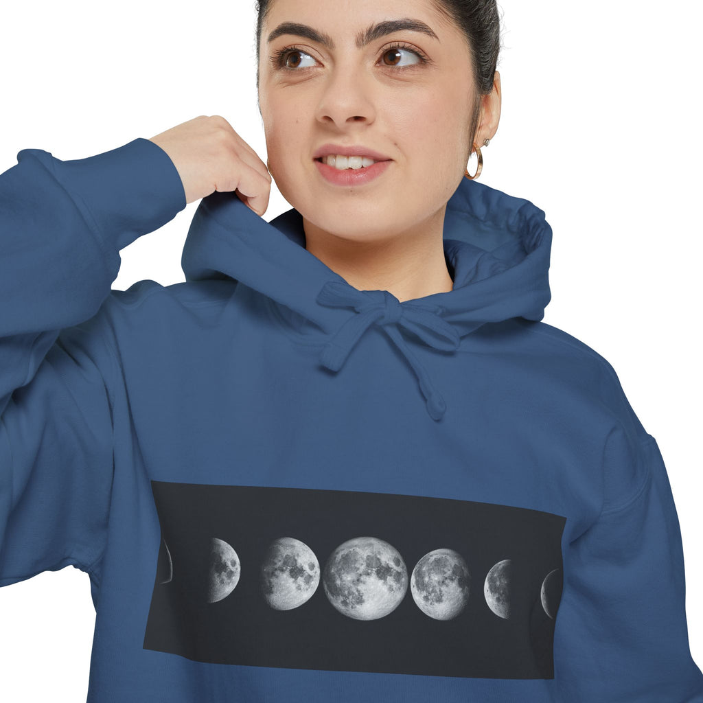 Moon Phase Hoodie — Lunar Phases Graphic Pullover