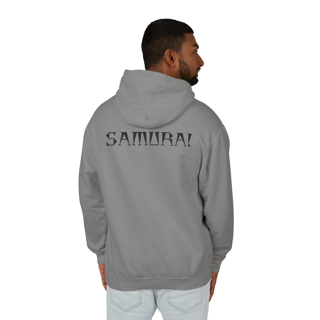 Samurai Graphic Hoodie — Red Rising Sun Skull Design