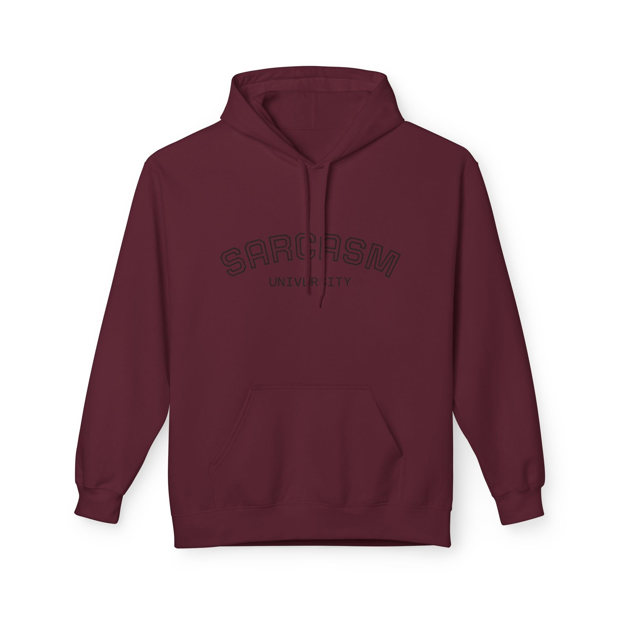 Sarcasm University Hoodie — Funny Campus Style Pullover