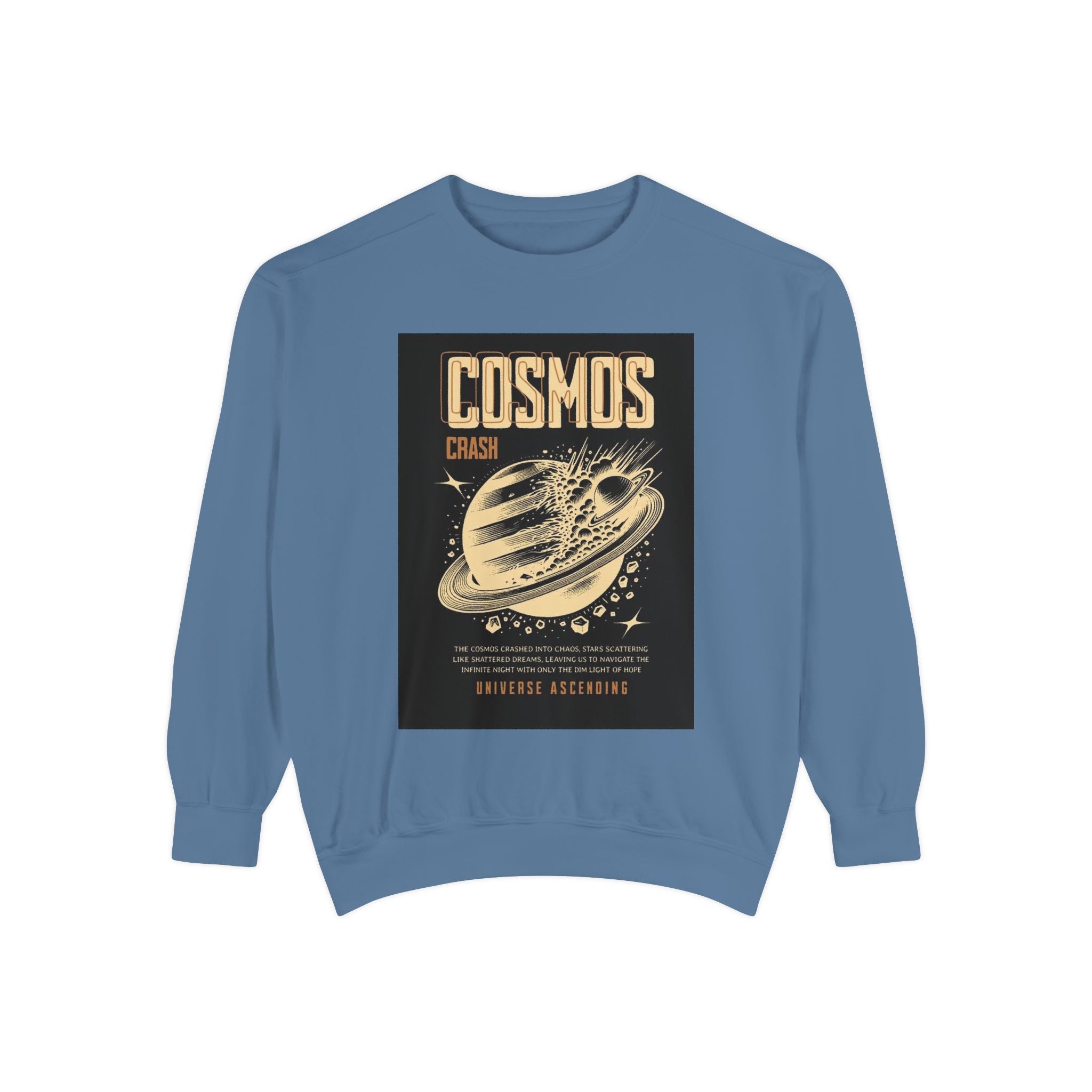 Cosmos Planet Graphic Sweatshirt — Vintage Space Explorer Crewneck