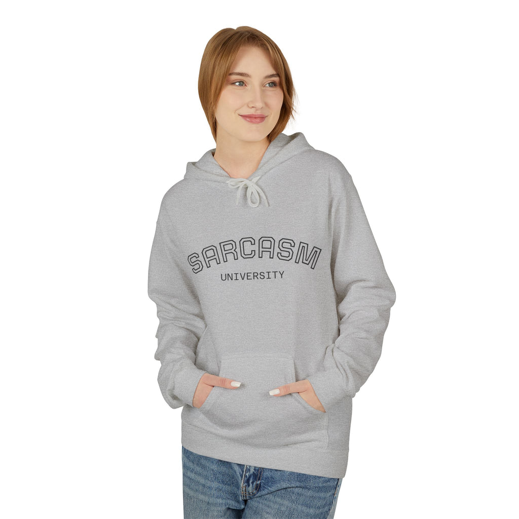 Sarcasm University Hoodie — Funny Campus Style Pullover