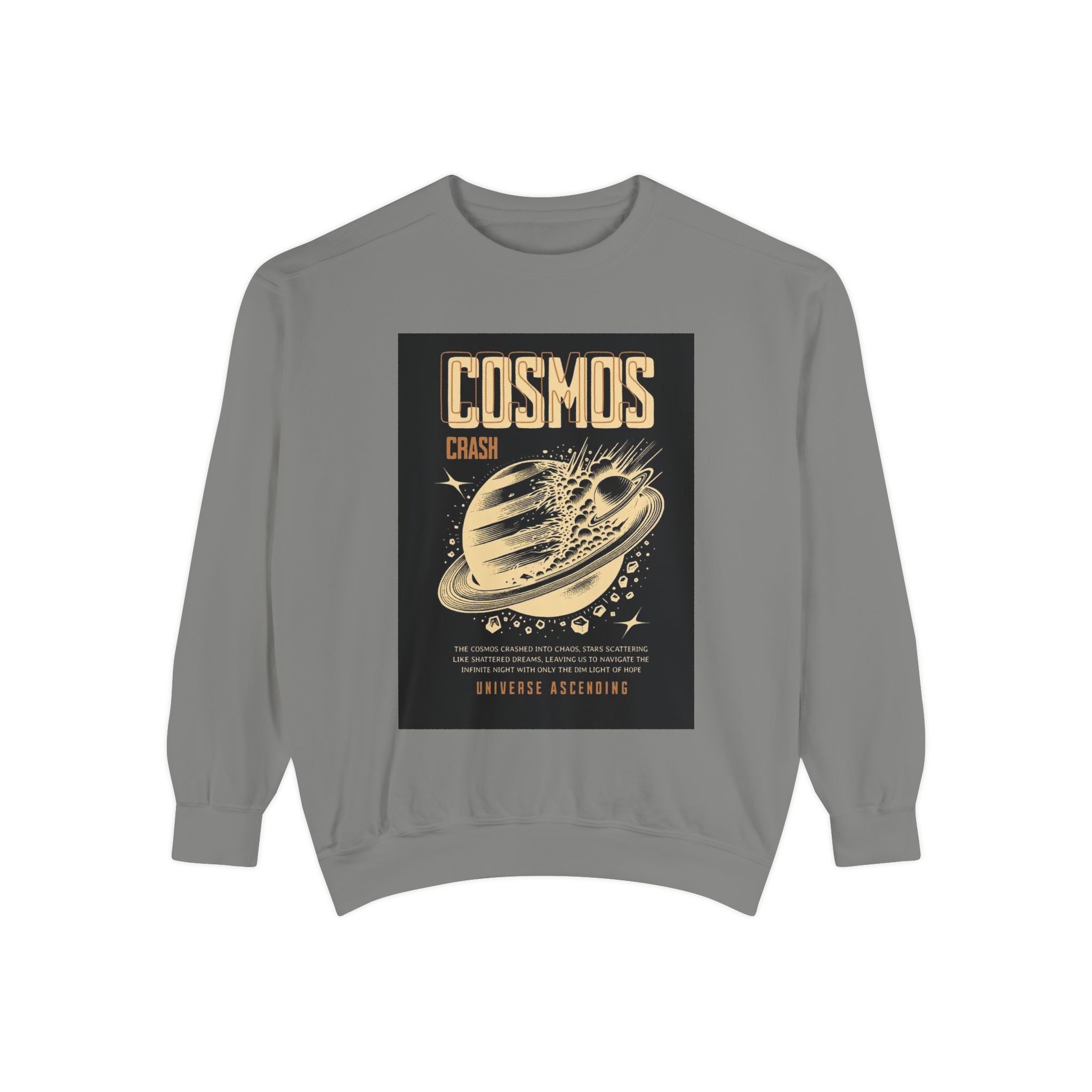 Cosmos Planet Graphic Sweatshirt — Vintage Space Explorer Crewneck
