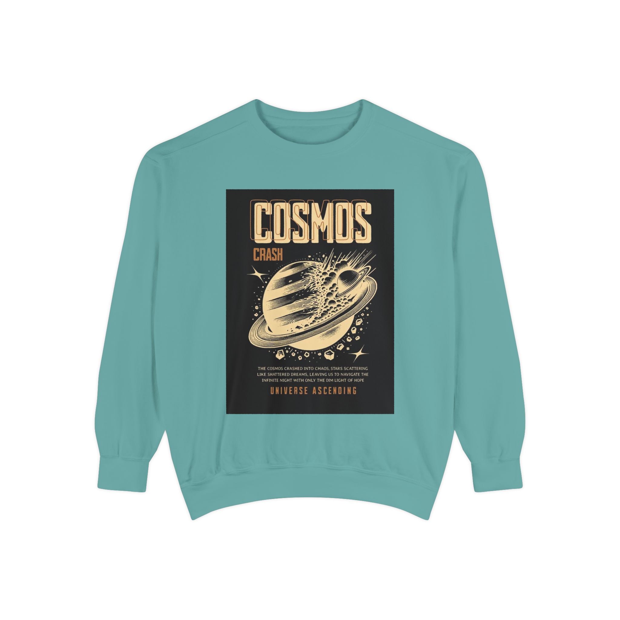 Cosmos Planet Graphic Sweatshirt — Vintage Space Explorer Crewneck