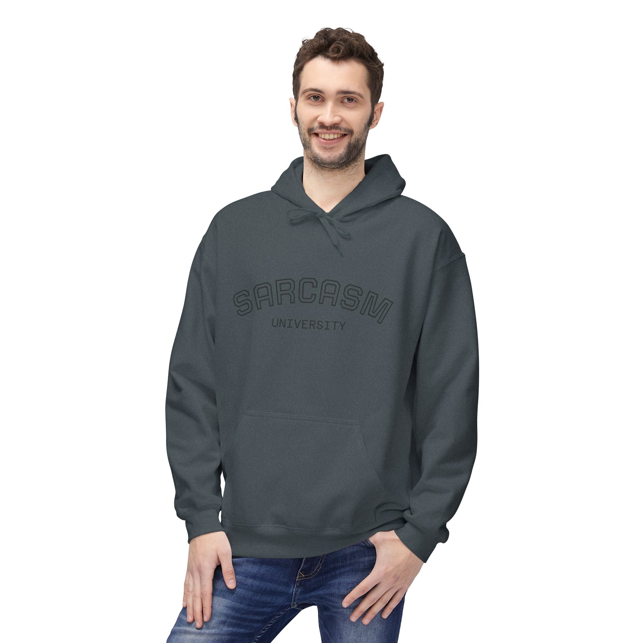 Sarcasm University Hoodie — Funny Campus Style Pullover