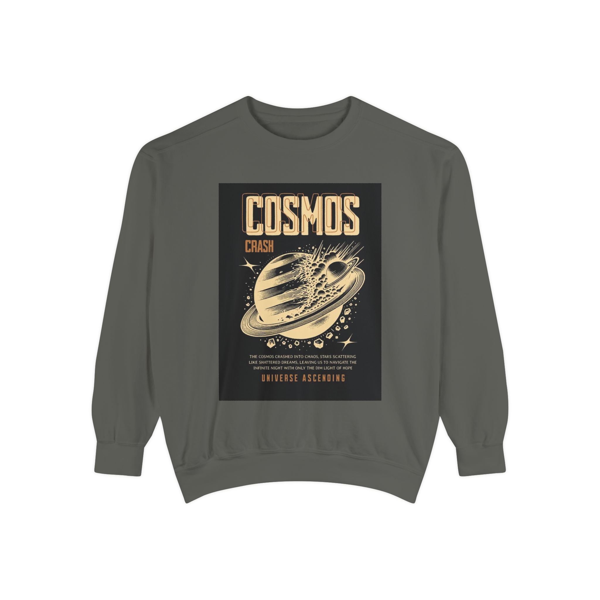 Cosmos Planet Graphic Sweatshirt — Vintage Space Explorer Crewneck
