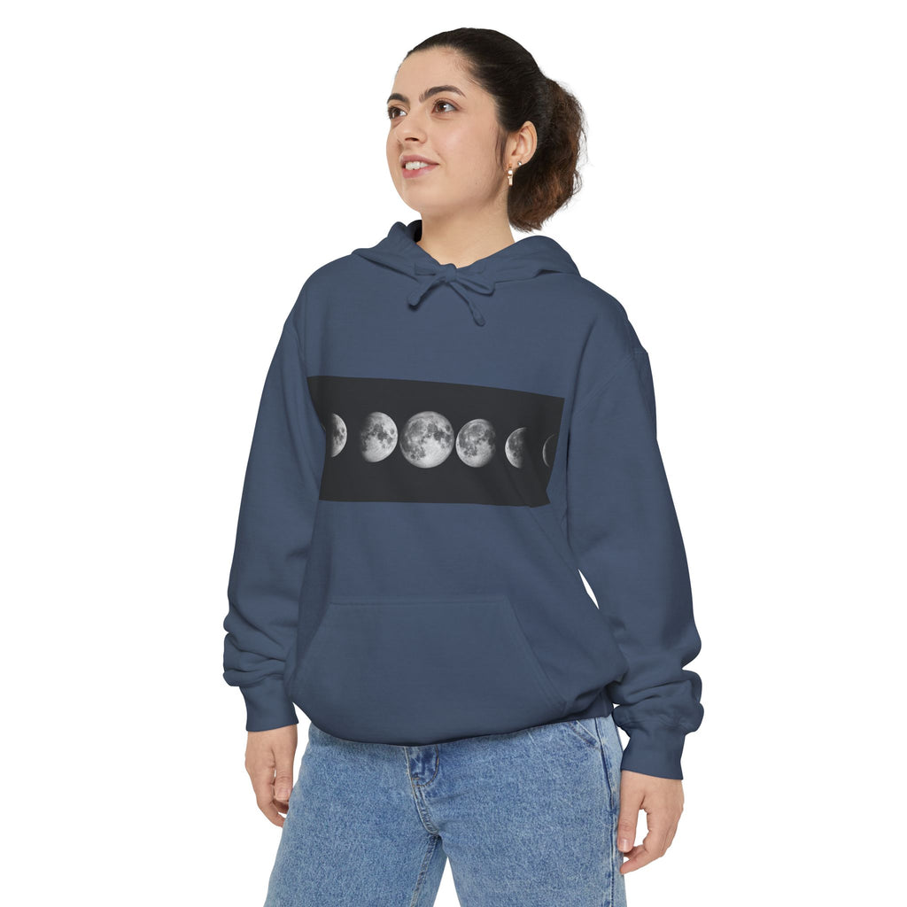 Moon Phase Hoodie — Lunar Phases Graphic Pullover