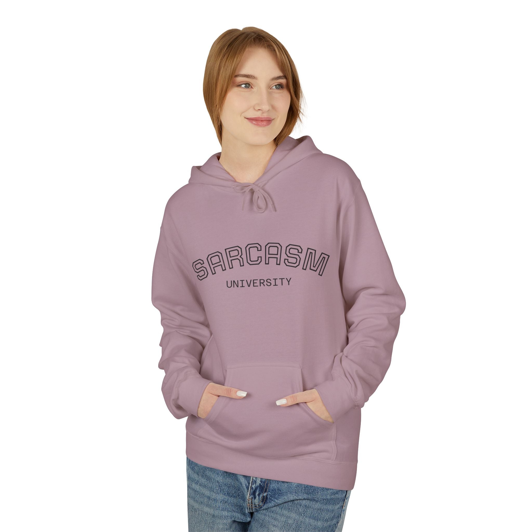 Sarcasm University Hoodie — Funny Campus Style Pullover