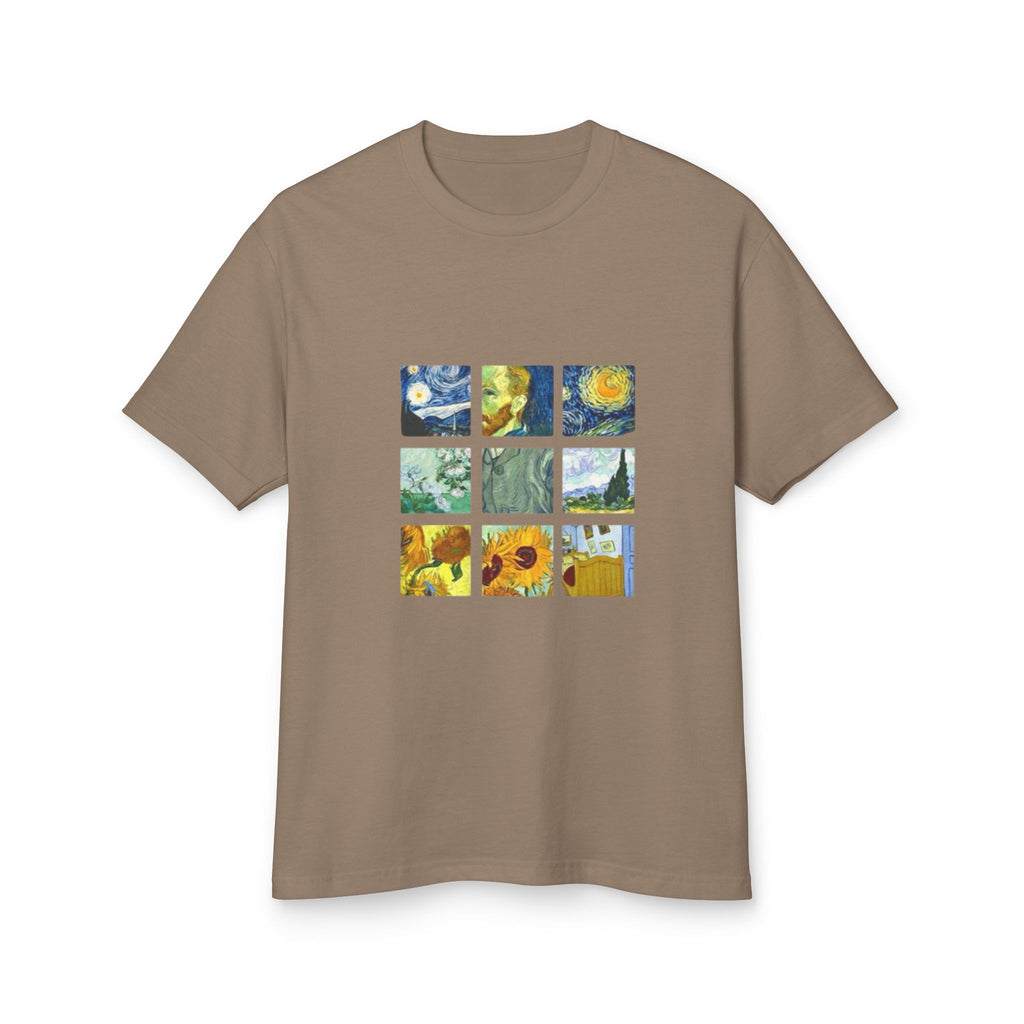 Van Gogh Art Grid T‑Shirt — Vintage Impressionist Canvas Tee