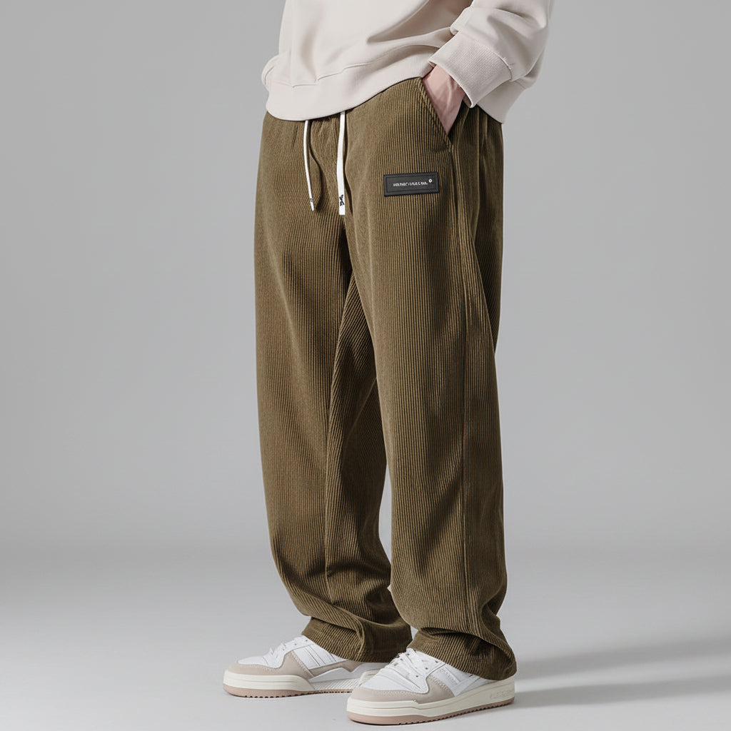 The Heritage Corduroy | Relaxed Draping Straight-Leg Trousers