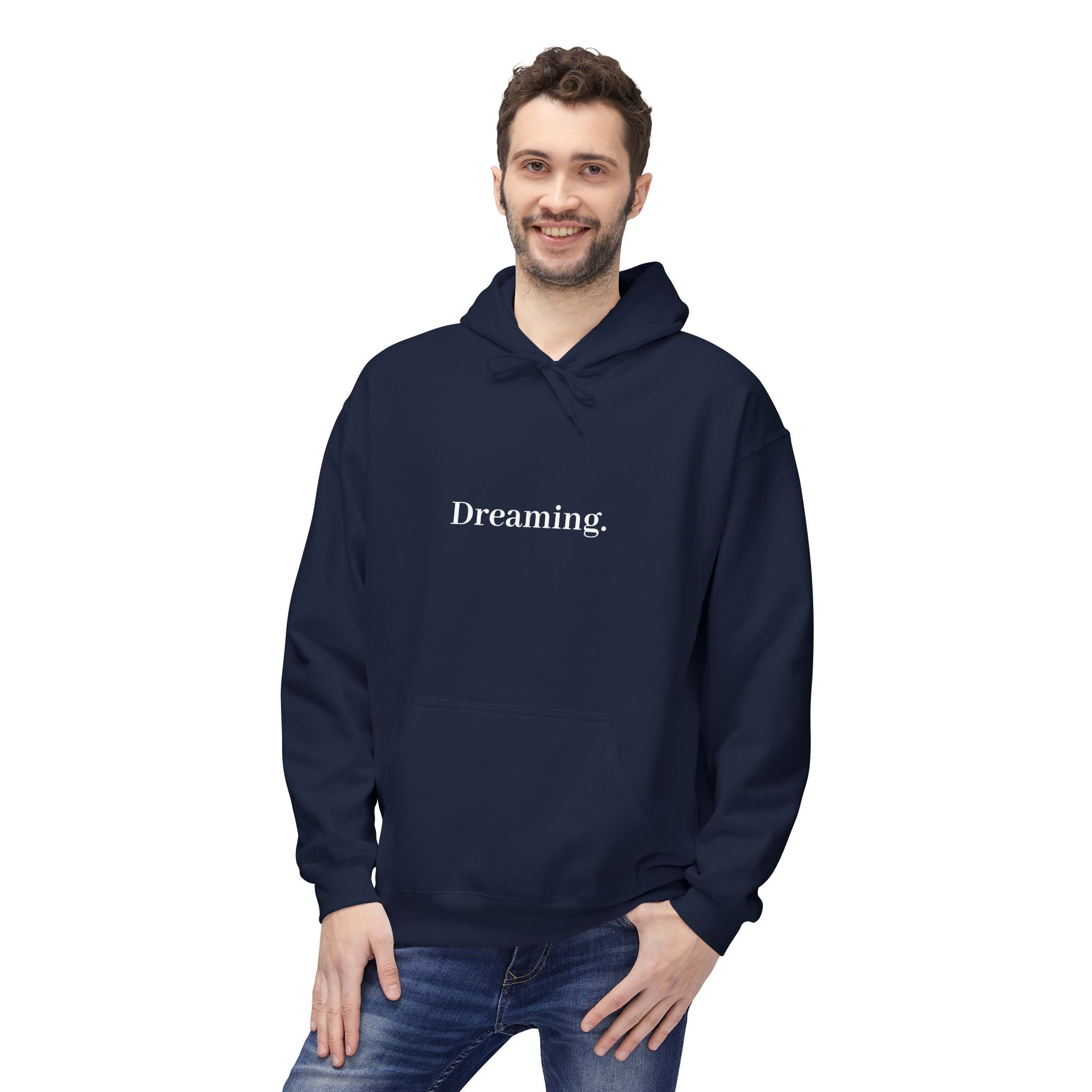 Nightmare in a Dream Hoodie — 'Living.' Minimal Front & Graphic Back