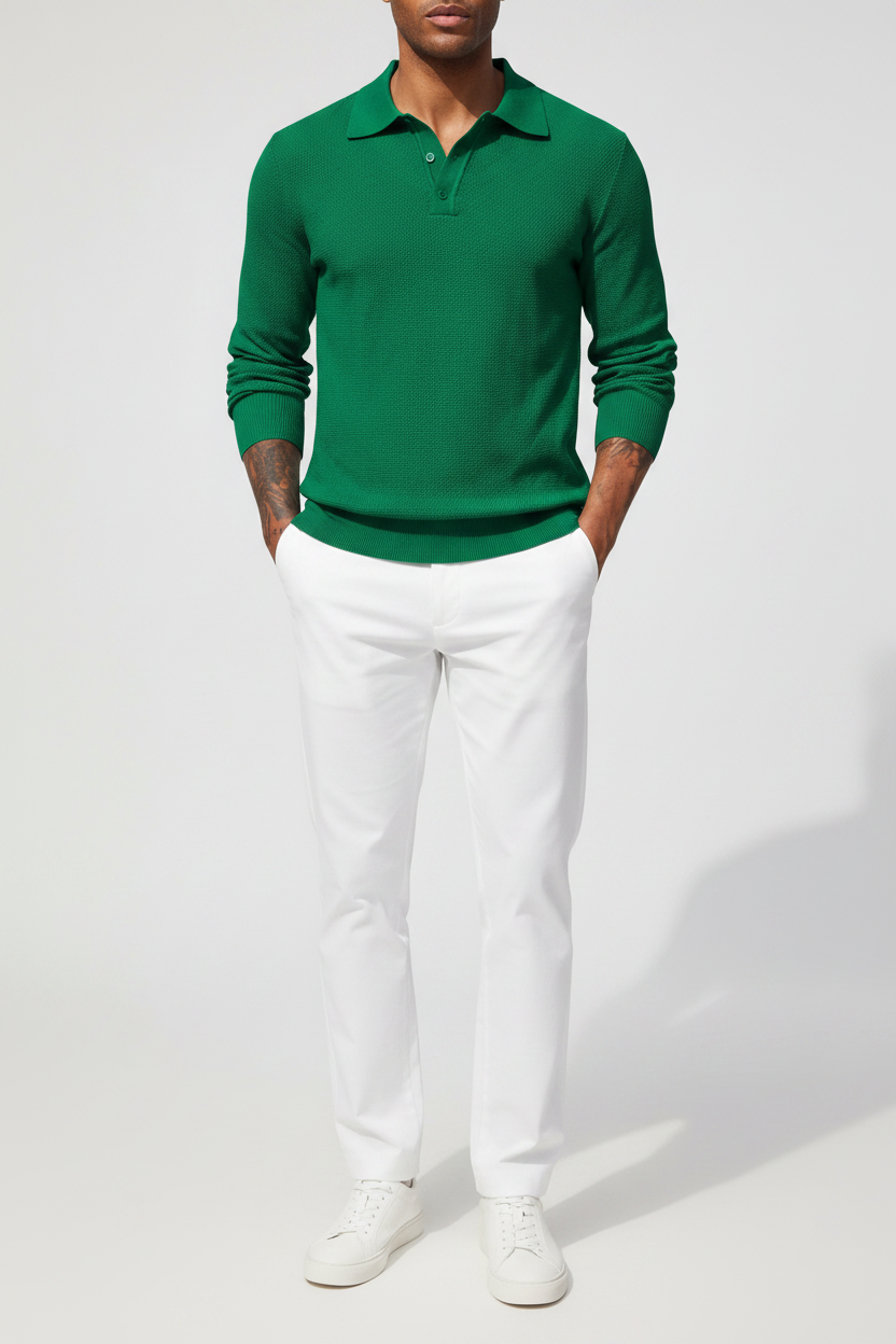 Men's Slim-Fit Long Sleeve Performance Top - Casual Autumn Lightweight