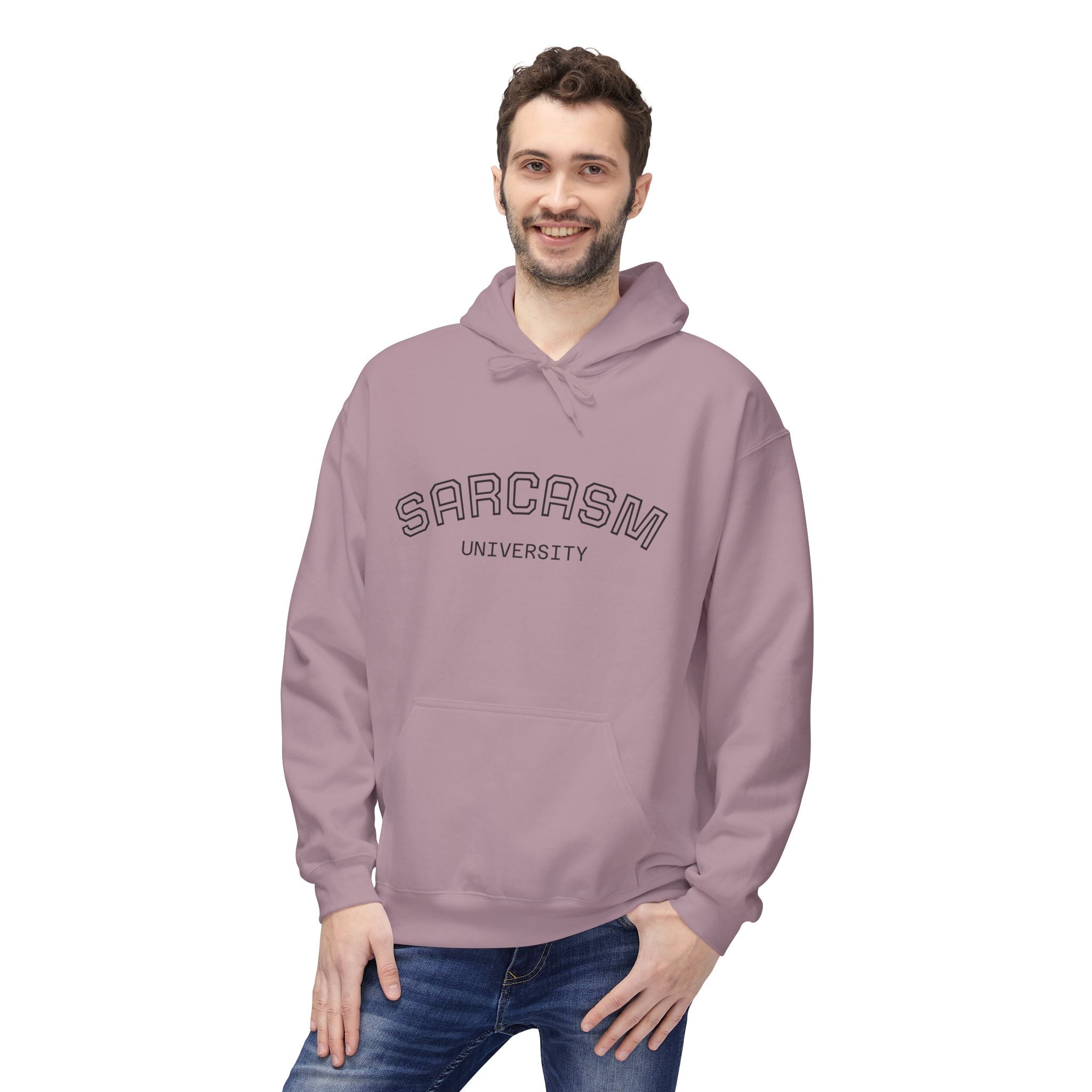 Sarcasm University Hoodie — Funny Campus Style Pullover