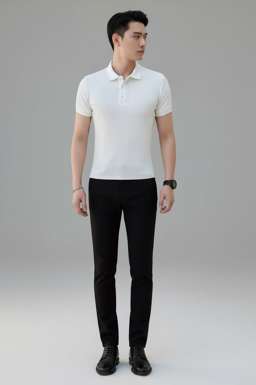 Men’s Summer Lightweight Polo Shirt - Slim-Fit Casual Lapel Top
