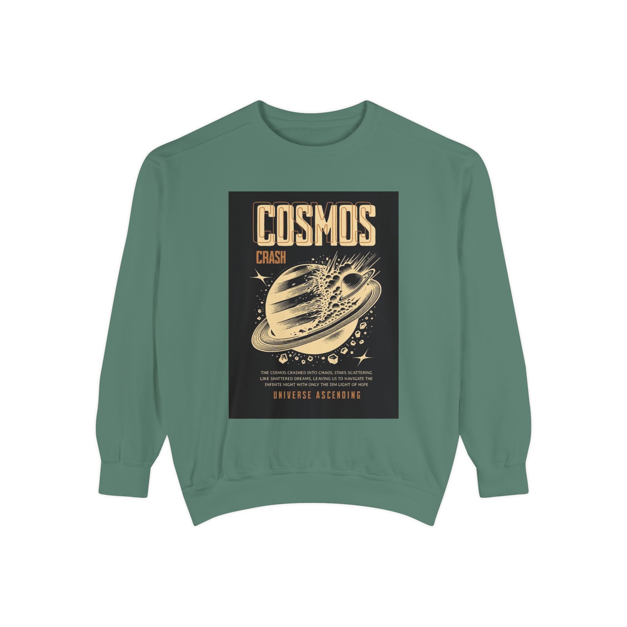 Cosmos Planet Graphic Sweatshirt — Vintage Space Explorer Crewneck