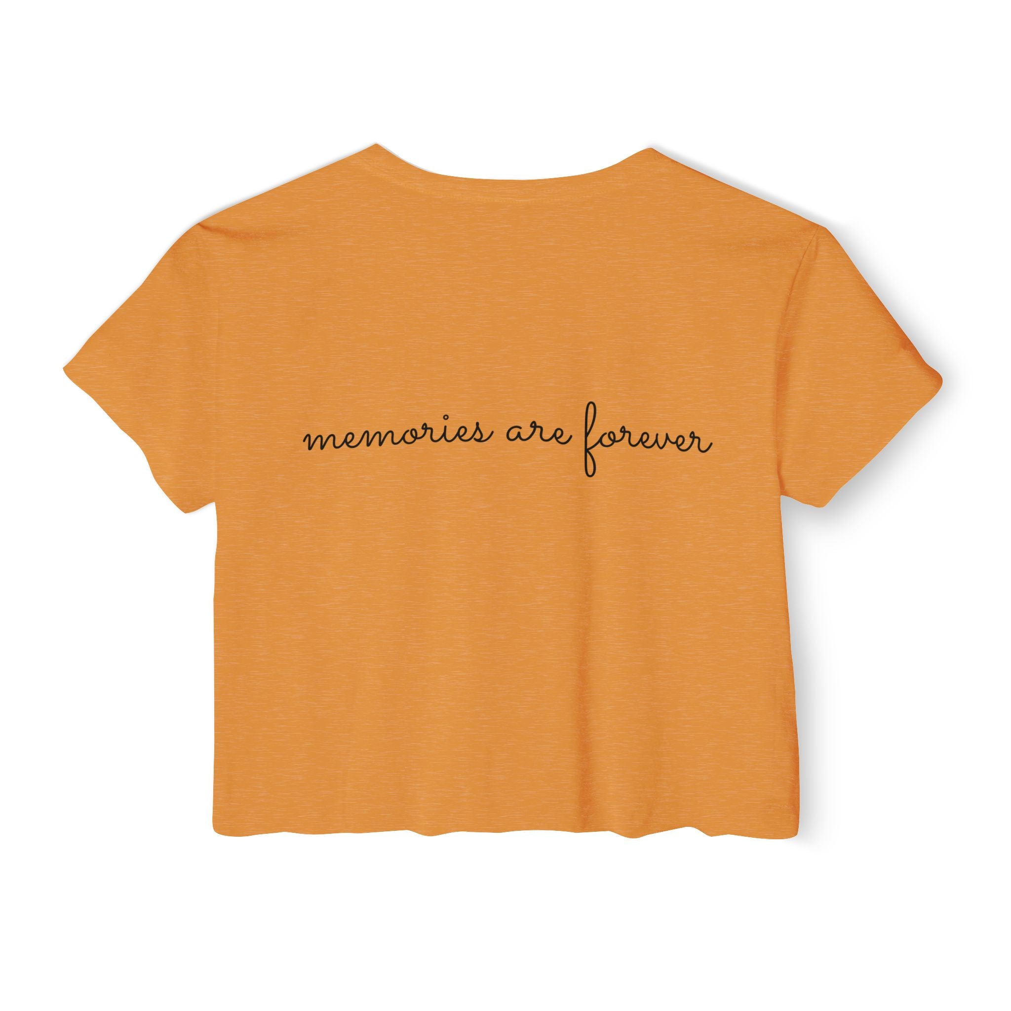 Memories Cassette Crop Top — "Memories Are Forever" Women's Festival Tee