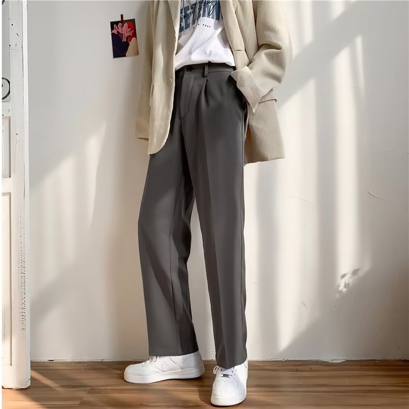 The Executive Drape | Wrinkle-Free Cropped Straight-Leg Pants