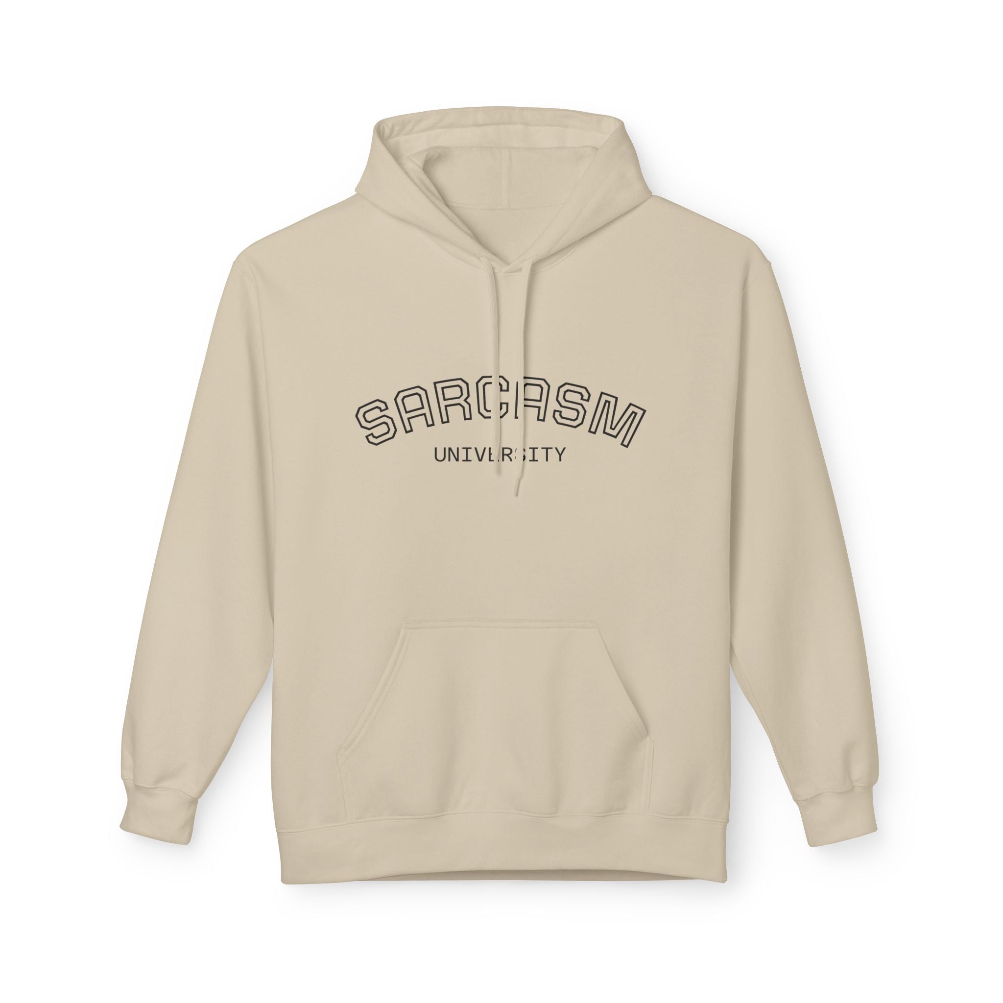 Sarcasm University Hoodie — Funny Campus Style Pullover