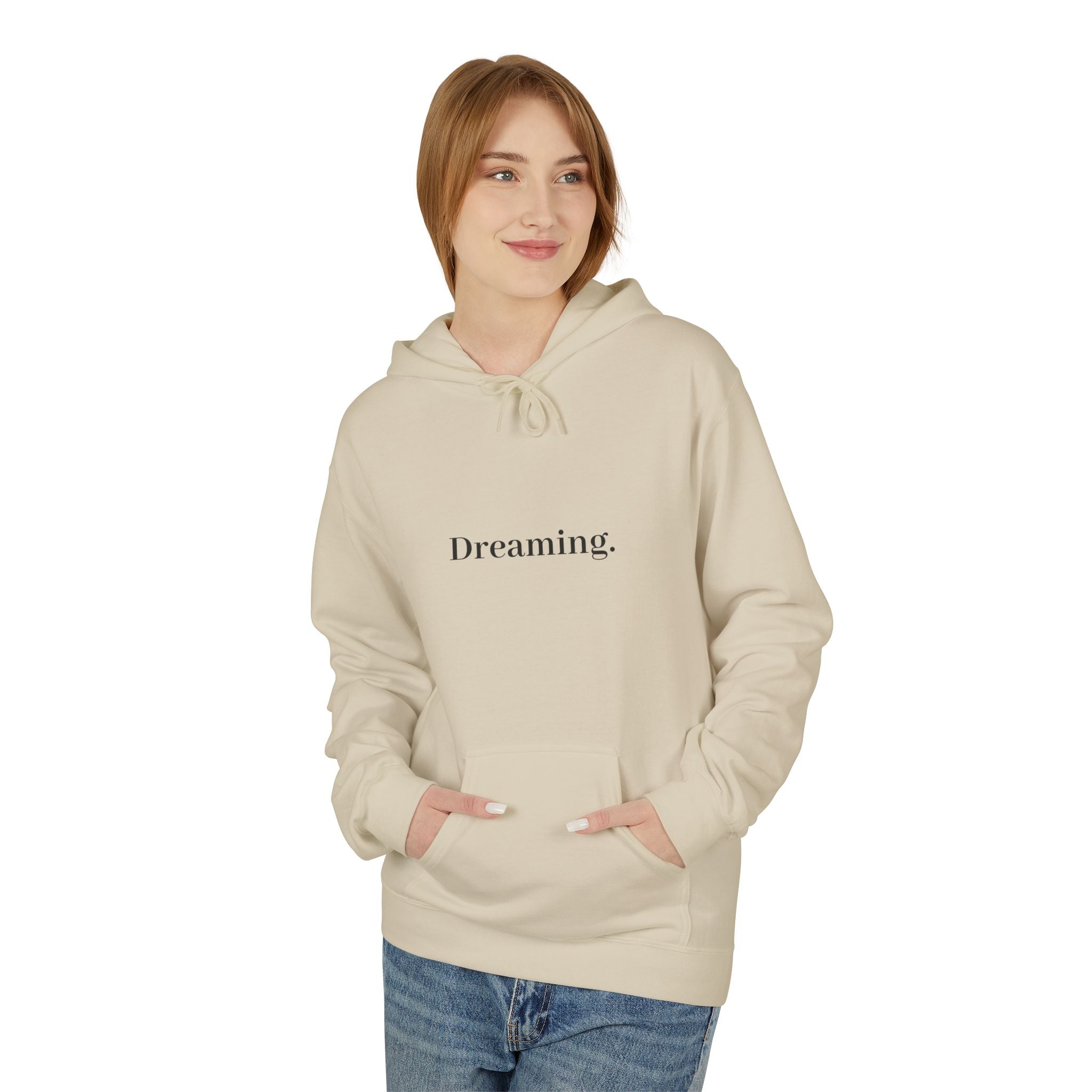 Nightmare in a Dream Hoodie — 'Living.' Minimal Front & Graphic Back