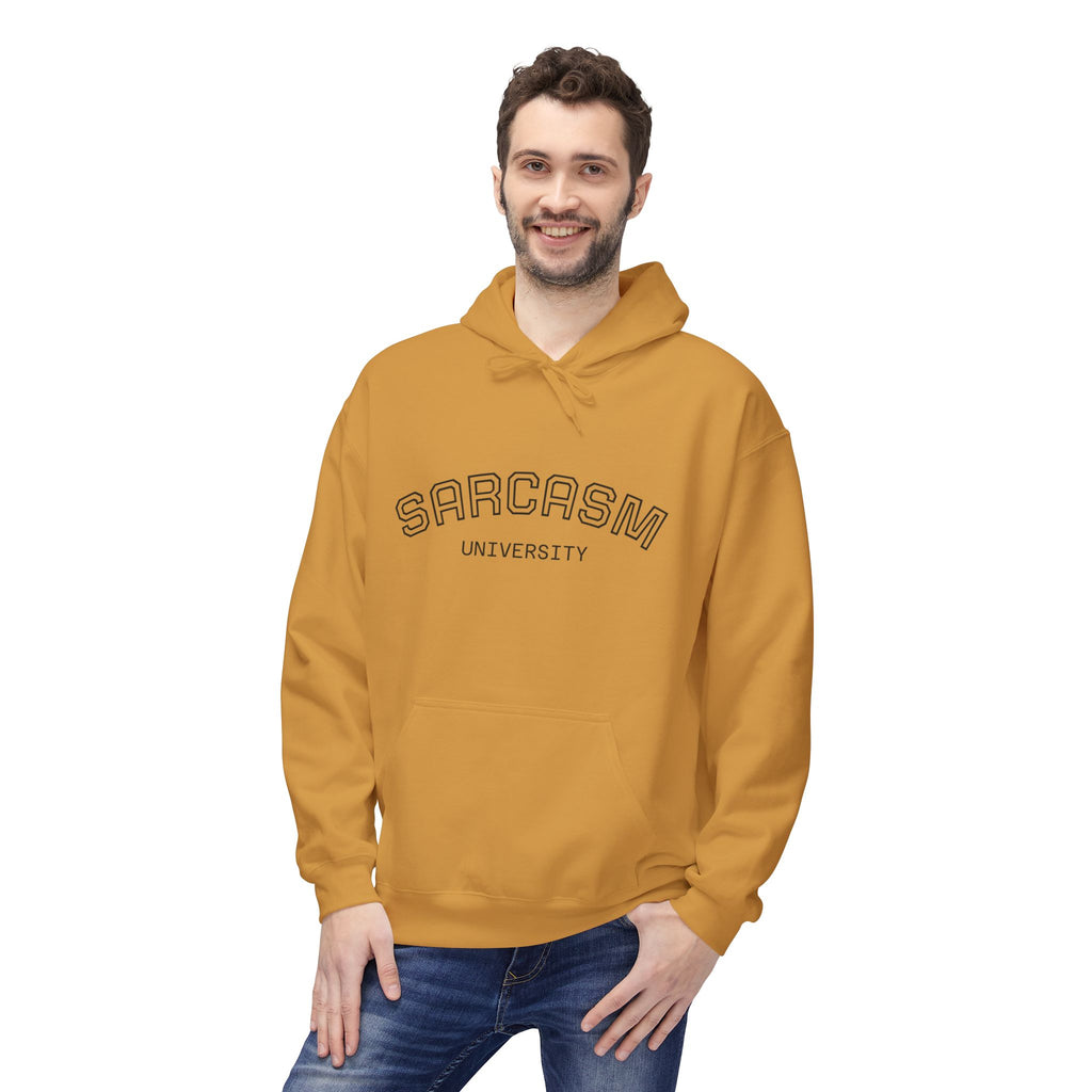 Sarcasm University Hoodie — Funny Campus Style Pullover
