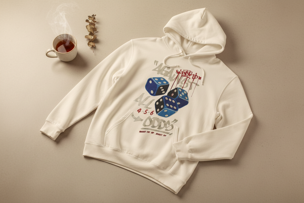 Vintage Streetwear 'All Odds' Hooded Sweatshirt