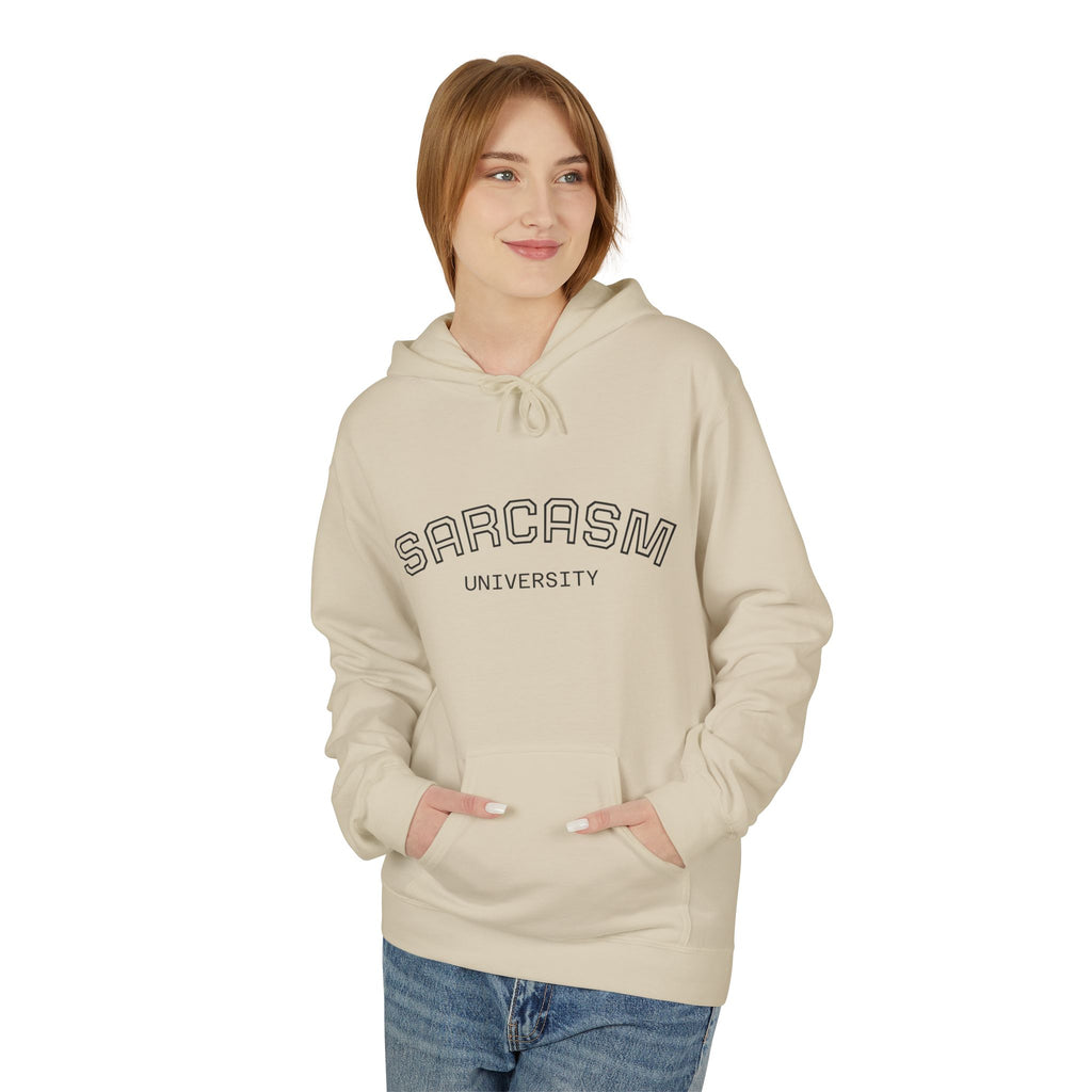 Sarcasm University Hoodie — Funny Campus Style Pullover