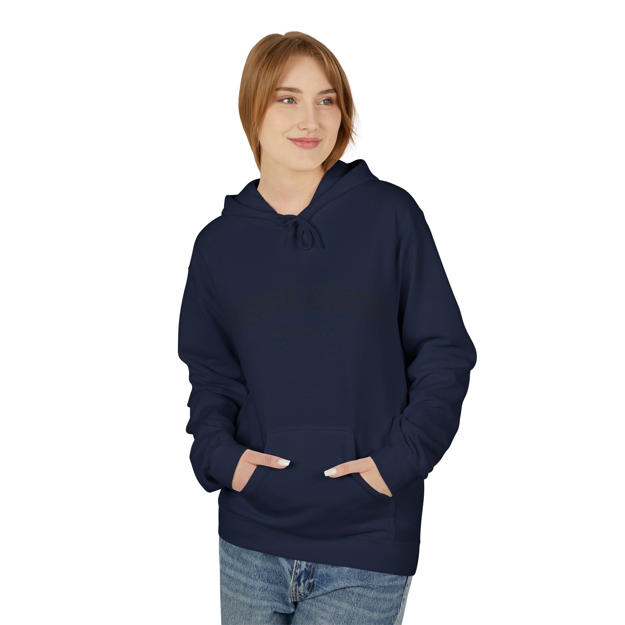 Sarcasm University Hoodie — Funny Campus Style Pullover