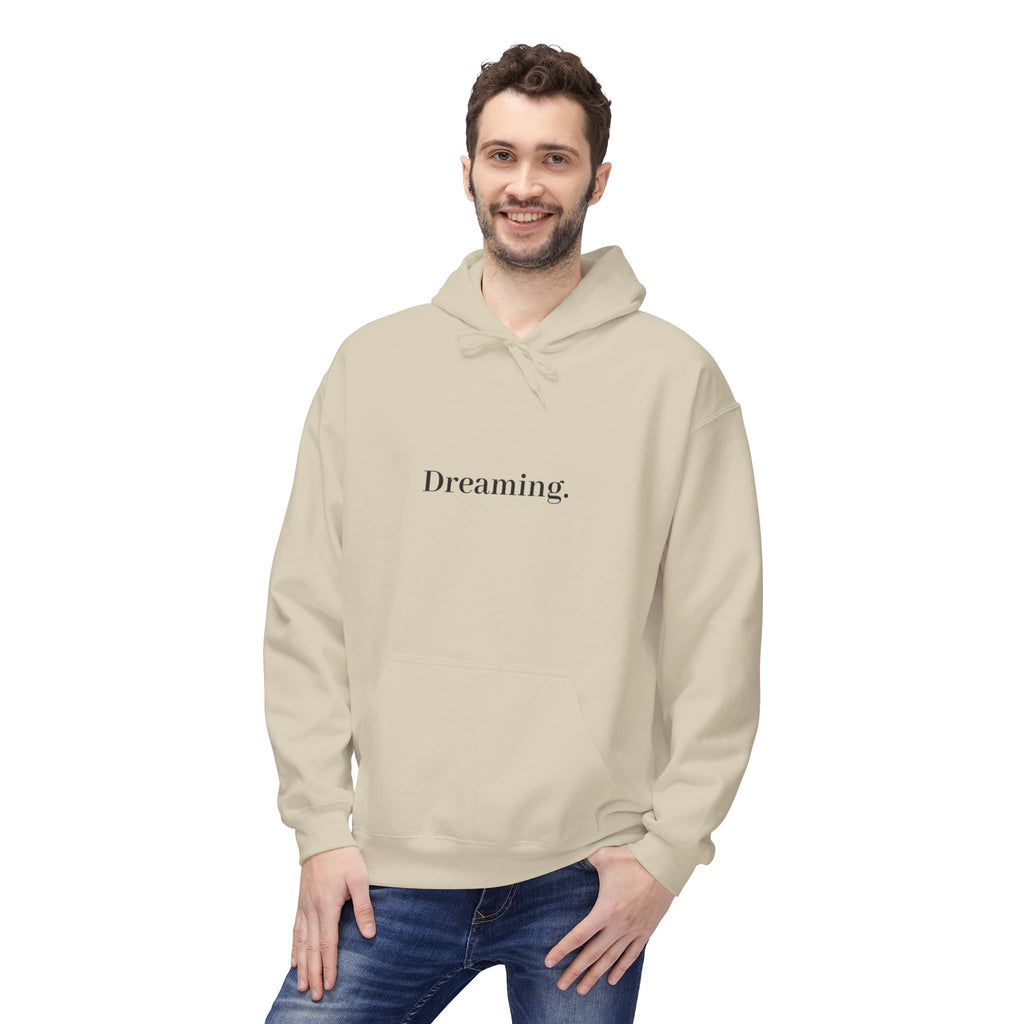 Nightmare in a Dream Hoodie — 'Living.' Minimal Front & Graphic Back