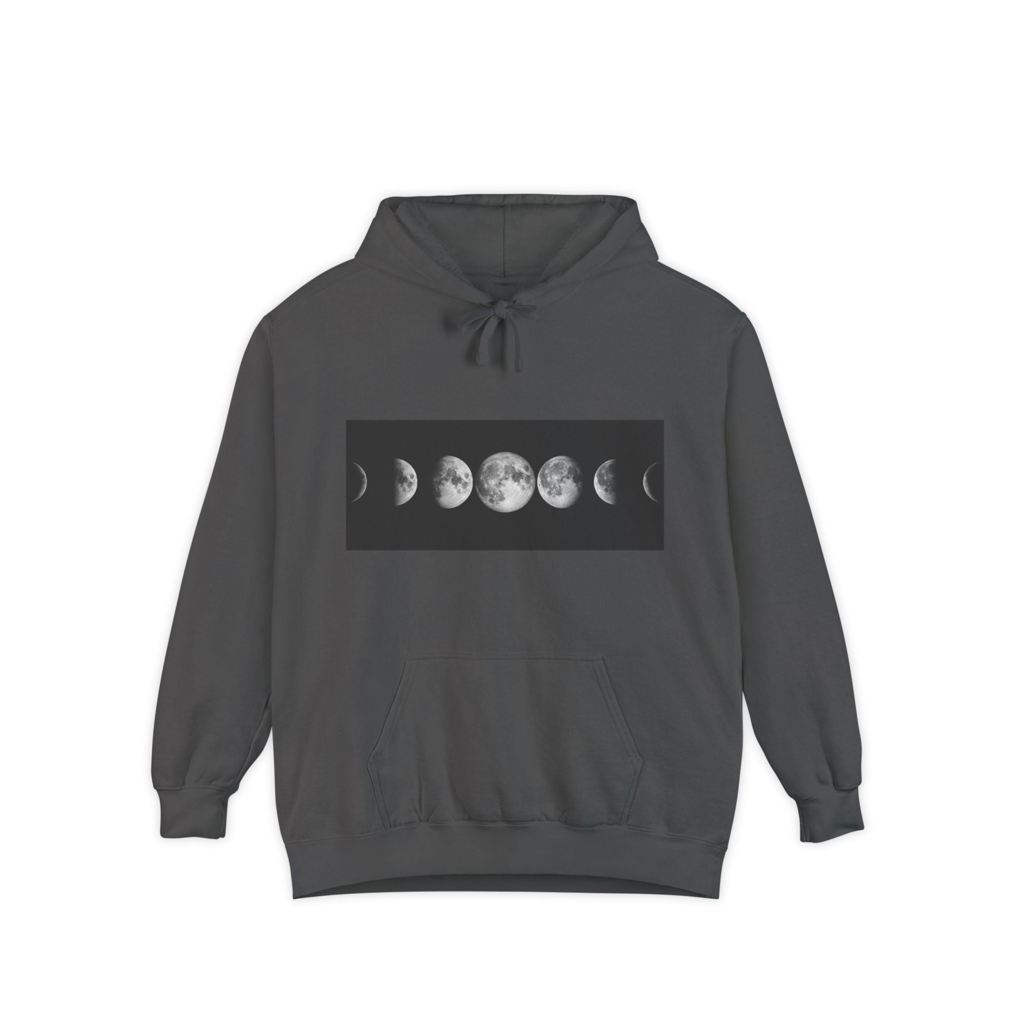Moon Phase Hoodie — Lunar Phases Graphic Pullover