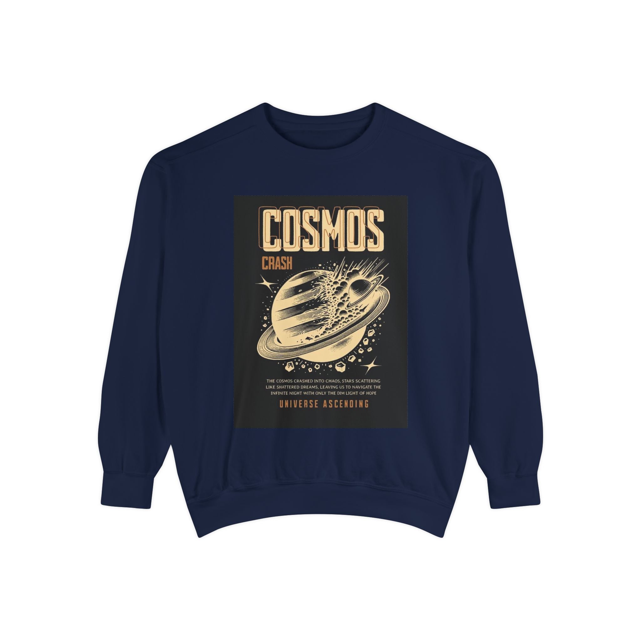 Cosmos Planet Graphic Sweatshirt — Vintage Space Explorer Crewneck