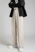 The Executive Drape | Wrinkle-Free Cropped Straight-Leg Pants