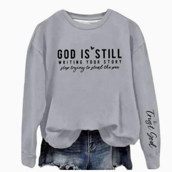 Soft-Touch Oversized Sweatshirt | Signature Letter-print Crewneck