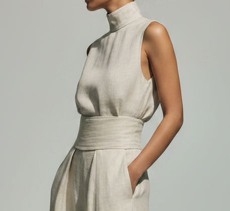 Sleeveless Turtleneck Co-Ord Set