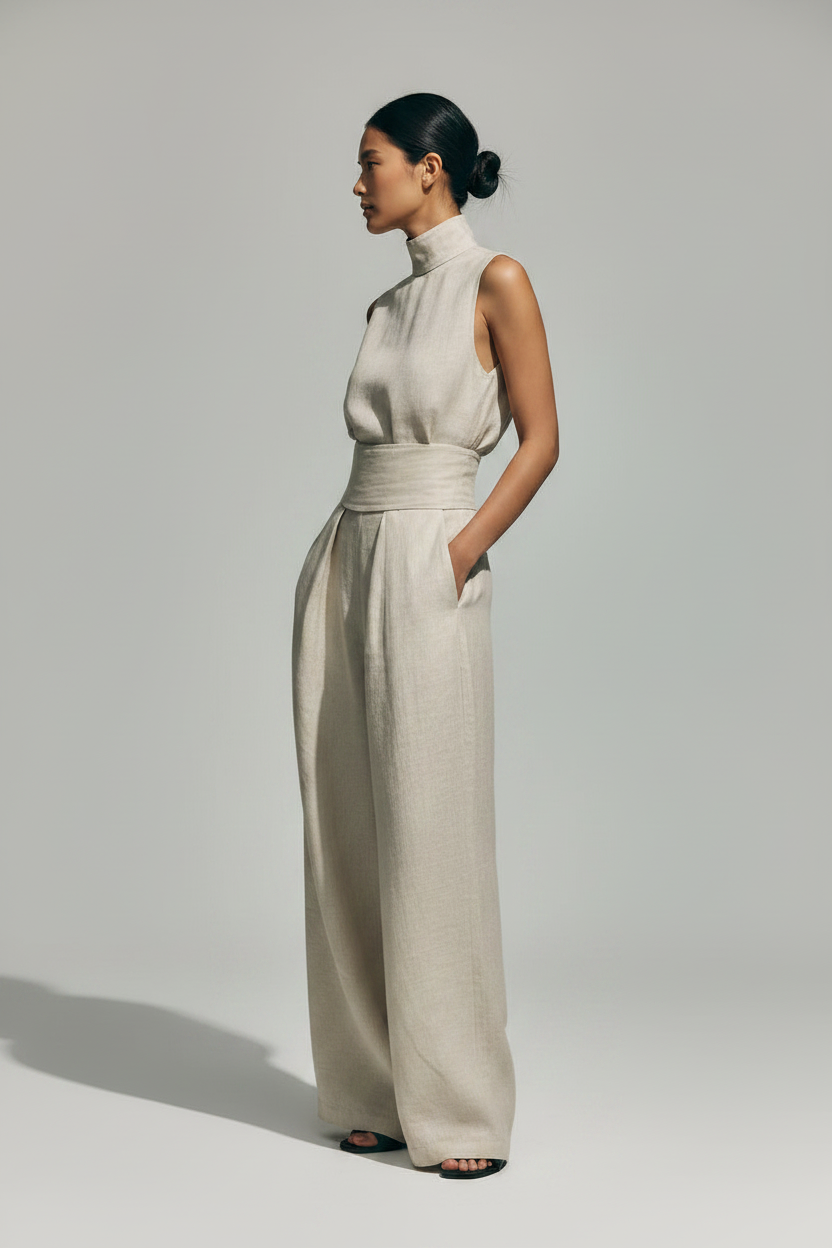 Sleeveless Turtleneck Co-Ord Set