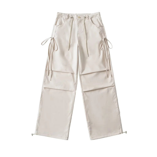 Loose-fit Straight Wide-leg Casual Pants