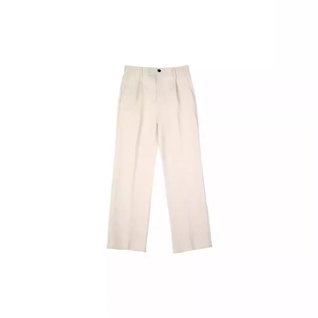The Executive Drape | Wrinkle-Free Cropped Straight-Leg Pants