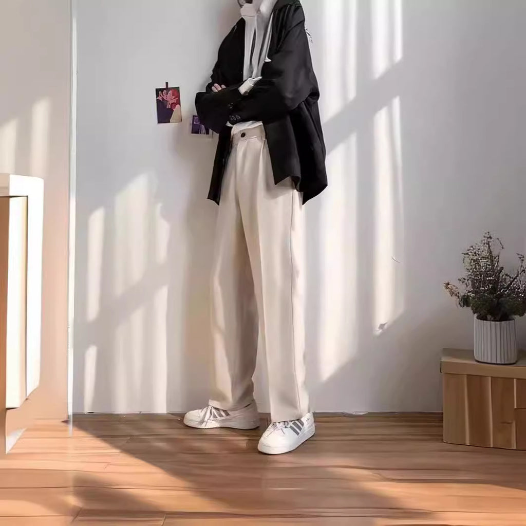 The Executive Drape | Wrinkle-Free Cropped Straight-Leg Pants
