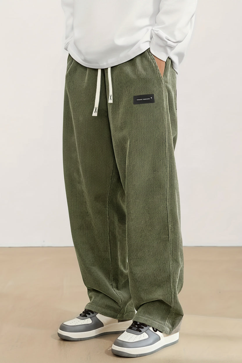 The Heritage Corduroy | Relaxed Draping Straight-Leg Trousers